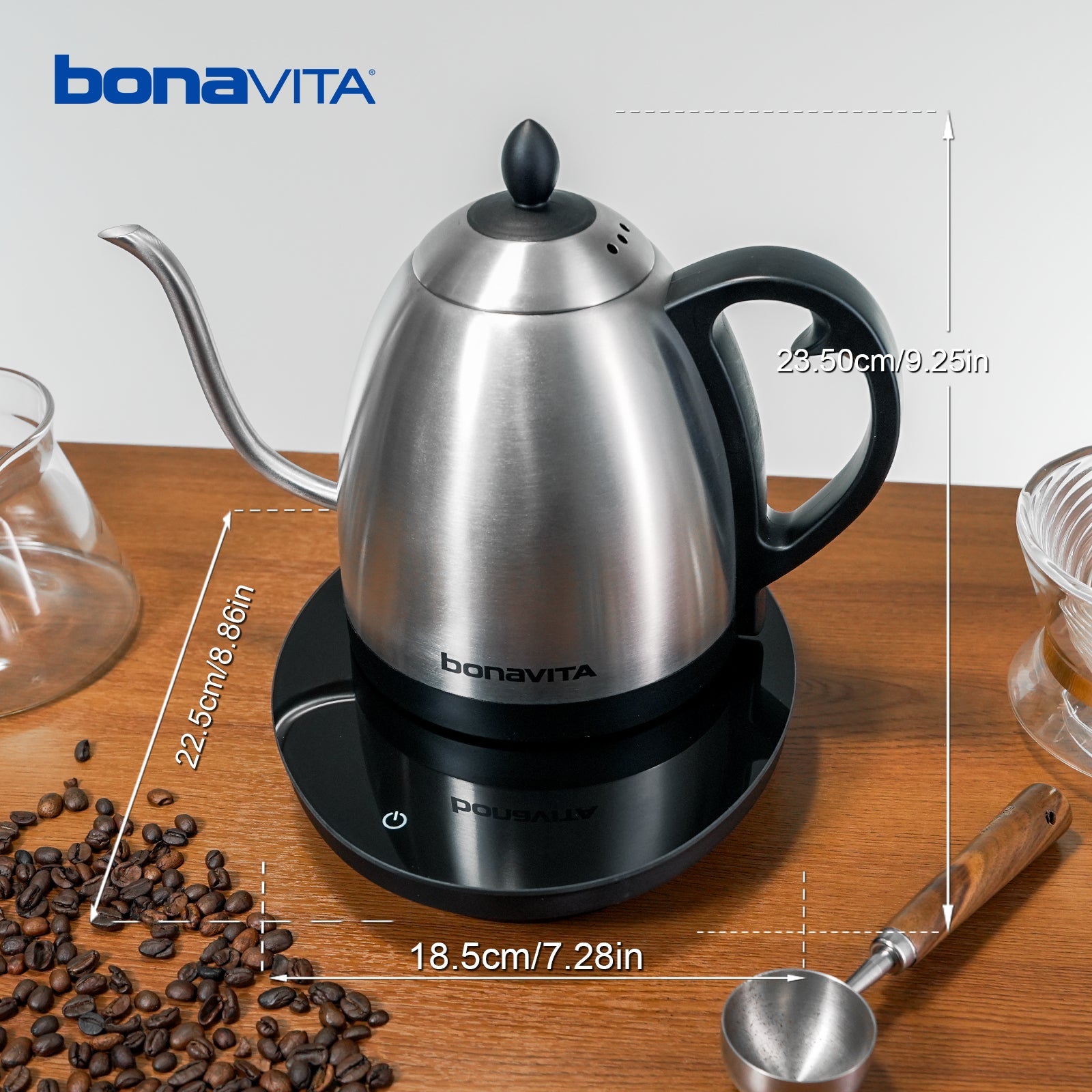 Bonavita Cosmopolitan 1.0L Gooseneck Precision Temperature Electric Kettle - Vitality Coffee